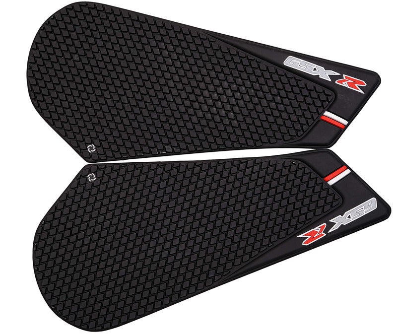 REVSOSTAR Motorcycle Tank Side Traction Pad, Anti Slip sticker ,Gas Tank Pad, Traction Side, Fuel Knee Grip Decal for GSXR 600 750 2011-2015 (black) with Random Sticker - Image 1